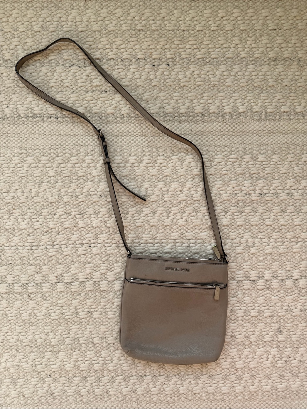 Michael Kors Neutral Taupe Leather Crossbody